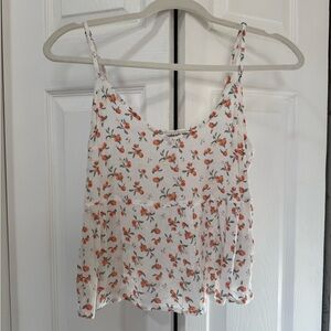 Abercrombie & Fitch White Cream Sleeveless Crop Camisole
